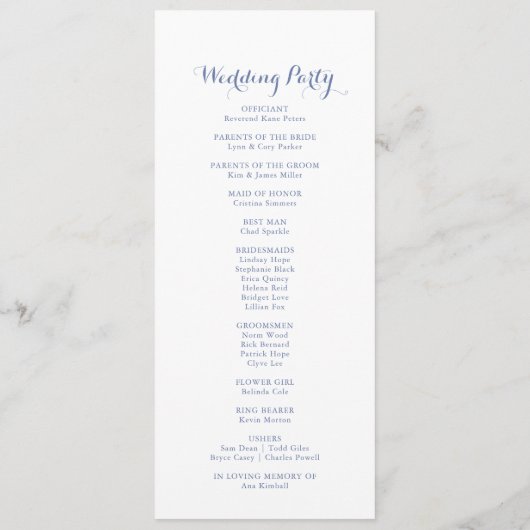 Modern Multicolor Wildflower Wedding Programma Programmakaart (Achterkant)