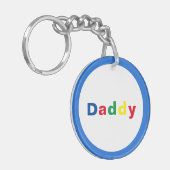 Modern Multicolored papa Sleutelhanger (Voorkant Links)