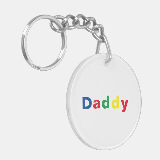 Modern Multicolored papa Sleutelhanger (Voorkant Links)