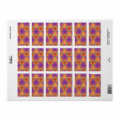 Modern multicolored patroon etiket (Full Sheet)