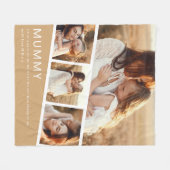 Modern Mummy Photo Strip Collage Fleece Peach Deken (Voorkant (Horizontaal))