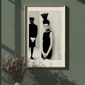 Modern Muse: opvallende monochrome Mode kunst Poster