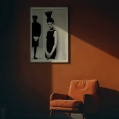 Modern Muse: opvallende monochrome Mode kunst Poster