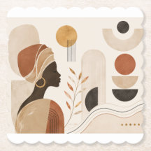 Modern Muse Paper Coasters | Ambachtelijk Abstract