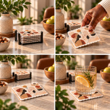 Modern Muse Paper Coasters | Ambachtelijk Abstract