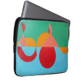 Modern Music Art Treble Clef Laptop Sleeve (Voorkant Rechts)