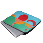 Modern Music Art Treble Clef Laptop Sleeve (Voorkant onderkant)