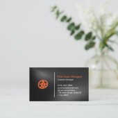 Modern Music Audio Bold Recording Sleek Visitekaartje (Staand voorkant)