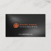 Modern Music Audio Bold Recording Sleek Visitekaartje (Achterkant)