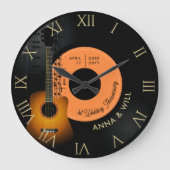 Modern Music Guitar Vinyl 1st Wedding Jubileum Grote Klok (Voorkant)
