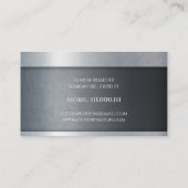 Modern Music Teacher | Silver Piano Visitekaartje (Achterkant)