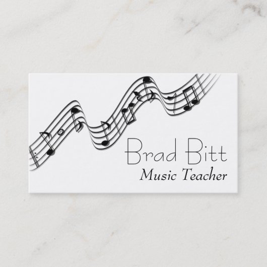 Modern Music Teacher Visitekaartje (Voorkant)