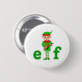 Modern Musical Elf over White Ronde Button 5,7 Cm (Voorkant /achterkant)