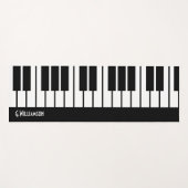 Modern Musical Piano Keys | Jouw namen toevoegen Yogamat (Voorkant (horizontaal))