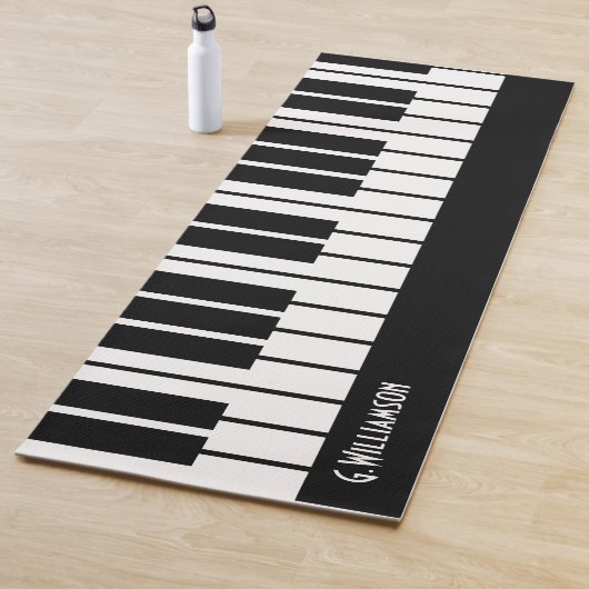 Modern Musical Piano Keys | Jouw namen toevoegen Yogamat (In situ)