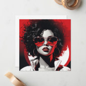 Modern Musings: Vrouwen Poppen Kunst Notitiekaartje (Voorkant / Achterkant in situ)