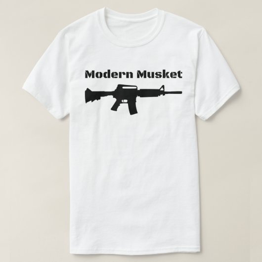 Modern Musket AR15 M16 M4 Black Rifle Molon Labe T-shirt (Design voorkant)