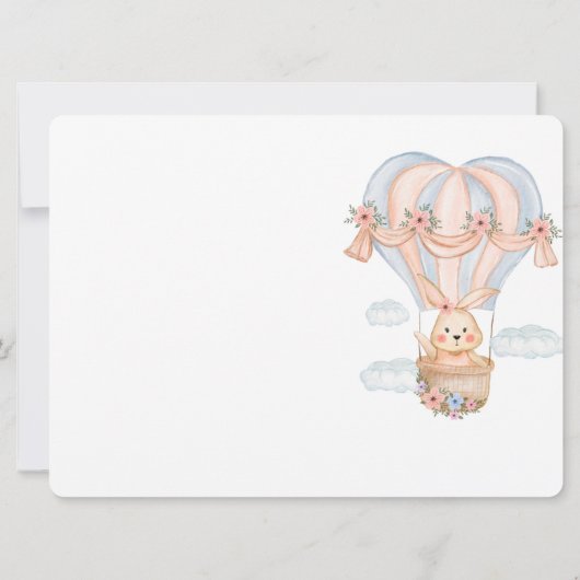 Modern Muslim Cute Girl Aqeeqah Invitation Kaart (Achterkant)