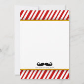Modern Mustache Boy Afstuderen Invitation Kaart (Achterkant)