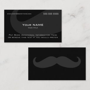 Modern Mustache Dark Visitekaartje