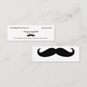 Modern Mustache Mini Visitekaartje