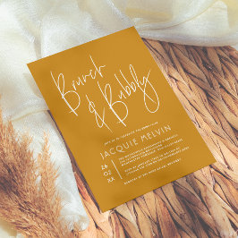 Modern Mustard Brunch & Bubble Vrijgezellenfeest Kaart