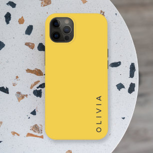 Modern Mustard   Eenvoudige naam geel minimalistis Case-Mate iPhone Case