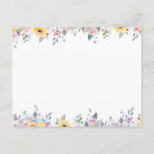 Modern Mustard Yellow and Lavender Floral Details Informatiekaartje (Achterkant)