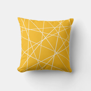 Modern Mustard Yellow Geometric Kussen