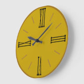 Modern Mustard Yellow met Gold Trim Grote Klok (Hoek)