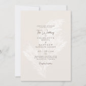 Modern Muted Pampas Neutral Bride Parent Wedding Kaart (Voorkant)