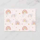 Modern Muted Rainbow Baby shower Boek Aanvraag Informatiekaartje (Achterkant)