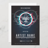 Modern muziekparty flyer Announcement Kaart (Voorkant / Achterkant)