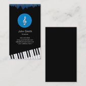 Modern muzieksymbool Pianist/Musiciaans Visitekaar Visitekaartje (Voorkant / Achterkant)