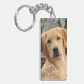 Modern My Best Friend Dog Afbeelding Love Paw Prin Sleutelhanger (Voorkant Links)
