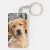 Modern My Best Friend Dog Afbeelding Love Paw Prin Sleutelhanger (achterkant)