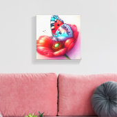 Modern My Butterfly Stretched Canvas Afdruk (Insitu (Woonkamer))