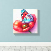 Modern My Butterfly Stretched Canvas Afdruk (Insitu (Houten vloer))
