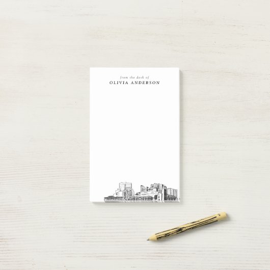 Modern Myrtle Beach Professioneel geschenk geperso Post-it® Notes (Op bureau)