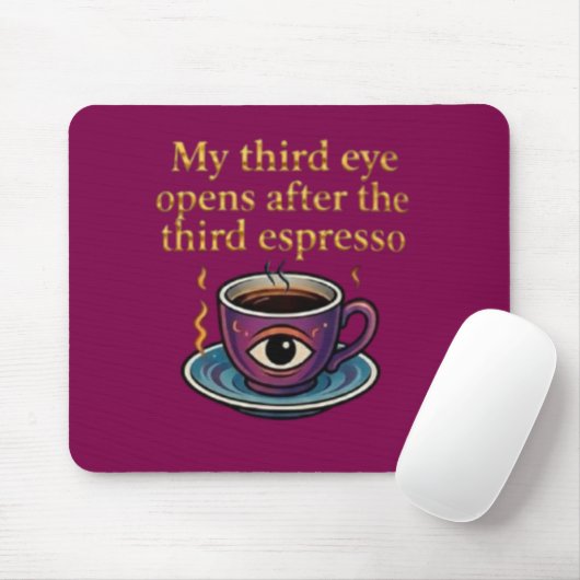Modern Mystic Coffee Art My third eye collection Muismat (Met muis)