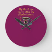Modern Mystic Coffee Art My third eye collection Ronde Klok (Voorkant)