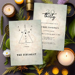 Modern Mystic Tarot Fortune 30th Birthday Party Kaart<br><div class="desc">Een moderne, elegante en chic-sjabloon van het 30ste verjaardagsfeest met een tarot, waarzeggerthema, met een driehoek, de fasen van de maan en een paar symbolen die lijken op oude looptijden. Een leuke tarotfeestje voor een moderne vrouw op haar 30ste verjaardag. Een mooie keuze voor een leuk feest van palmlezen, fortuin...</div>