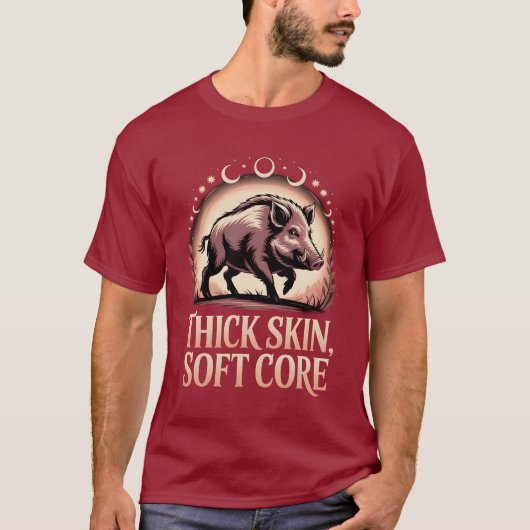 Modern Mystics Boar  – Thick Skin, Soft Core T-shirt (Voorkant)