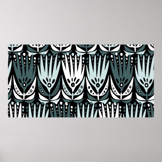 Modern naadloos abstract patroon met simp poster (Voorkant)