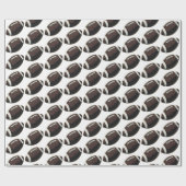 Modern Naadloos Patroon Amerikaans Football Cadeaupapier (Vlak)