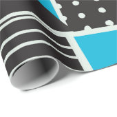 Modern naadloos patroon met huizen in zwart-wit en cadeaupapier (Rol Hoek)