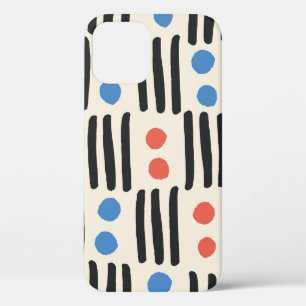 Modern naadloos patroon met strepen en stippen in Case-Mate iPhone case