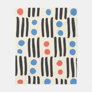 Modern naadloos patroon met strepen en stippen in  fleece deken