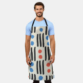 Modern naadloos patroon met strepen en stippen in  schort (Gedragen)