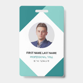 Modern Naam en Foto Zakelijk Personeelskaart Badge